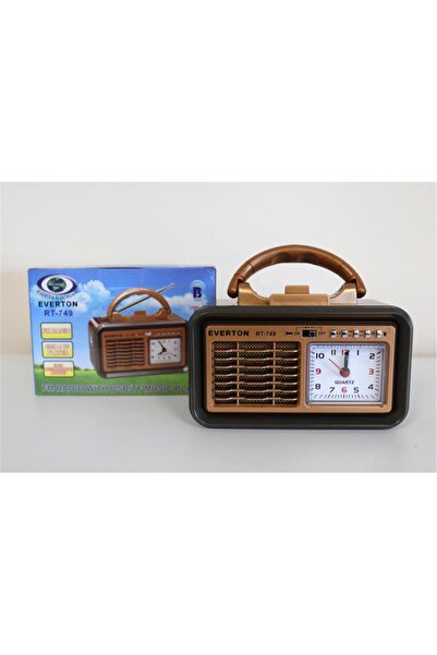 Everton Rt-749  Bluetooth Fm-Usb-Tf-Aux  Şarjlı Nostaljik Radyo
