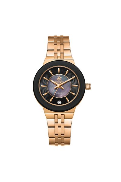 Beverly Hills Polo Club Women Analog Mother Of Pearl Black Dial Watch - BP3689X.450
