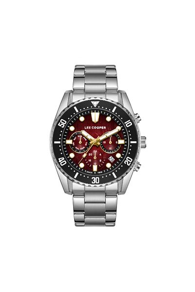 Lee Cooper Men Multi Function Red Dial Watch - LC08101.380