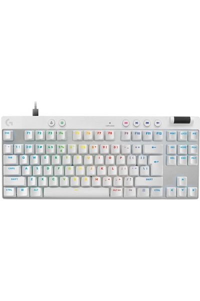 logitech Pro X TKL Rapid Gaming Keyboard - White