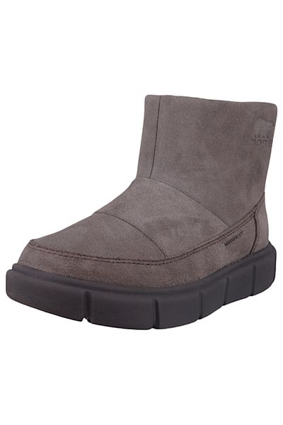 Sorel Damen Stiefelette Winterschuhe Explorer III Slip-On WP 2077971 Grau 052 Quarry Sea Salt Wildleder