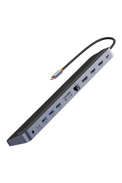 Baseus Elitejoy Gen2 12-Port Type-C Hub Adapter - Dark Grey