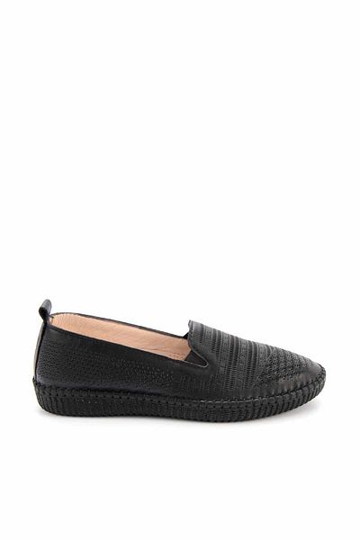 Bambi Damen-Freizeitschuhe aus schwarzem Leder K01286302003