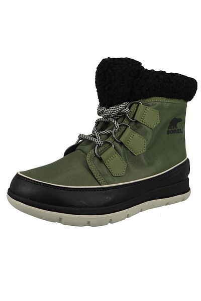 Sorel Explorer Carnival NL3040-371 Damen Winterstiefel Boot gefüttert Hiker Green Black Grün