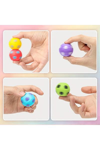 LRS STORE 2Pcs Stress Wheel Soccer Ball Shaped Fidget Spinner Antistress Ball