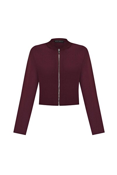 Beauty Omelette Bordo Triko Bomber Ceket