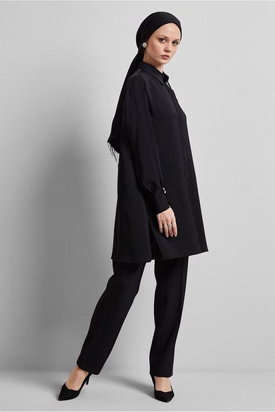 Alvina Broch Detail Tunic 45373 Model Men's Shoes