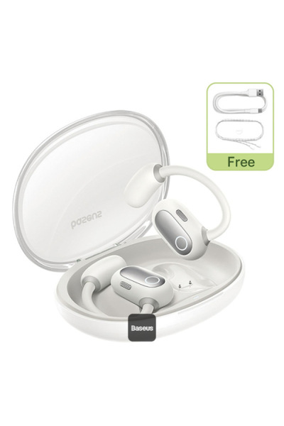 Baseus سماعات أذن لاسلكية مفتوحة من Baseus Eli Sport 1 - لون أبيض لامع