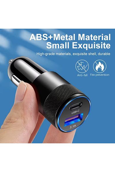 Choice Black 68w Pd Car Charger Usb Type C For Iphone 13 Xiaomi Huawei Quick Charge 3.0 Adapter