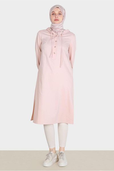 Alvina Hooded Buttoned Tunic - 42784