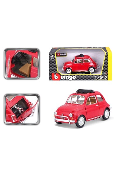 BBURAGO 1:24 فيات 500 لتر (1968) أحمر