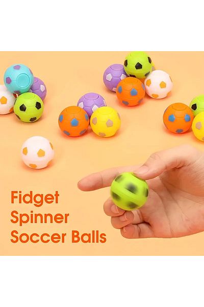 LRS STORE 2Pcs Stress Wheel Soccer Ball Shaped Fidget Spinner Antistress Ball