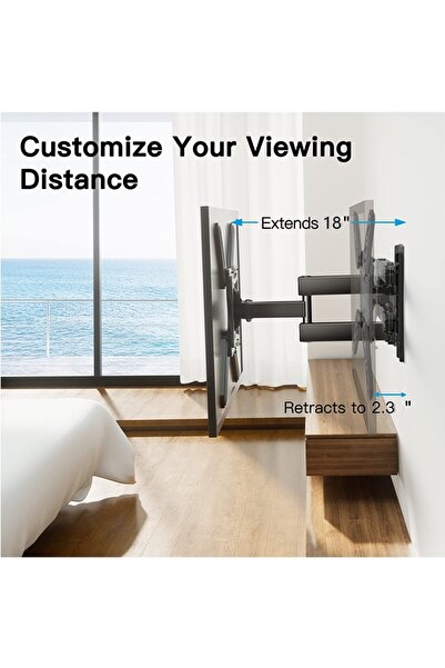 sharpdo TV Wall Mount,Monitor Wall Stand for 26-55 inch Screens up to 18KG with Swivel and Extension Arm