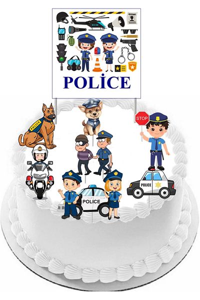 Pasta9 Police Themed Cake Decoration Will Be in the Future in the Form of a Toothpick Visual Same Name