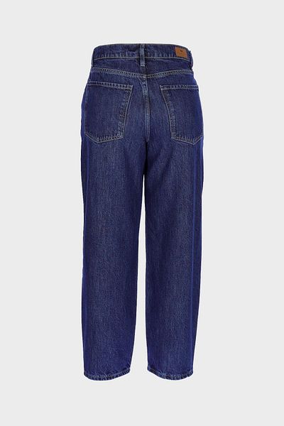 CROSS JEANS Dark Blue High Waist Barrel Fit Jean Patı Zippered Trousers C 4934-022