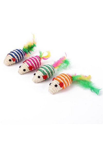 Glipet 14 cm Rope Braided Mouse Cat Toy