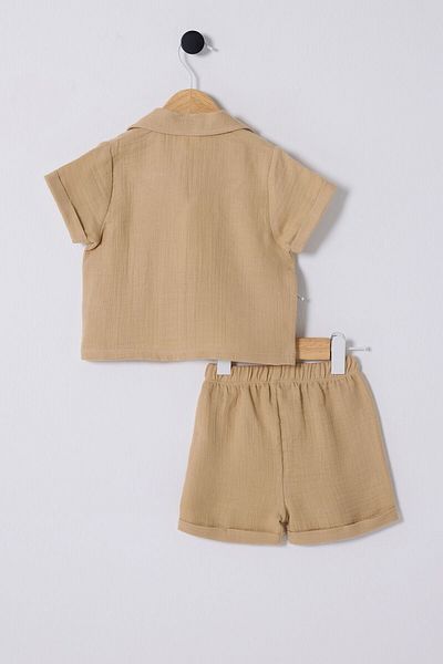 U.S. Polo Assn. Baby Boy Beige Baby Suit