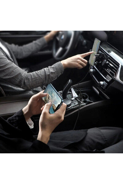 Baseus شاحن سيارة Baseus Grain Pro (منفذ USB مزدوج 4.8 أمبير) - أسود