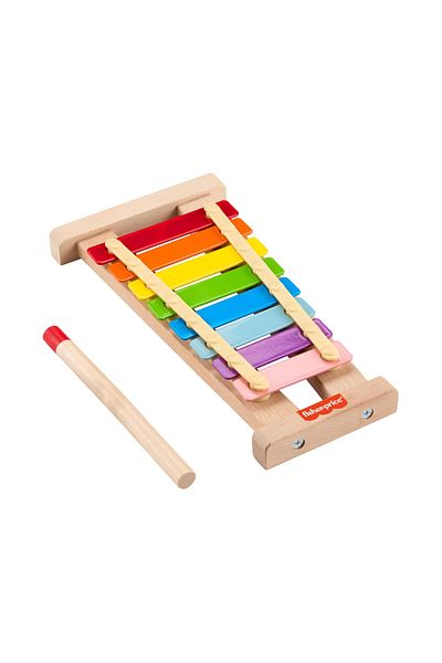 FISHER PRICE ​Fisher-Price Toddler Musical Toy, Wooden Xylophone, 2 Wood Pieces Kids Ages 2+ Years