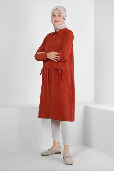 Alvina Lace Up Buttoned Tunic - 43859