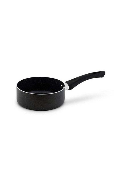 DELICI Granite Non-stick Milk Pan Amp18ge - Ivory With Gray Spatter Coating, Heat-resistant Handle