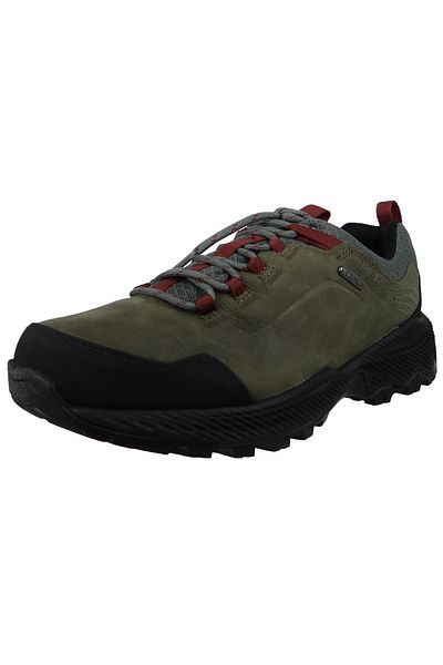 Merrell Herren Halbschuhe Wanderschuhe Forestbound WTPF M-Dry J034777 Grau Grey Leder mit Merrell Sticky &