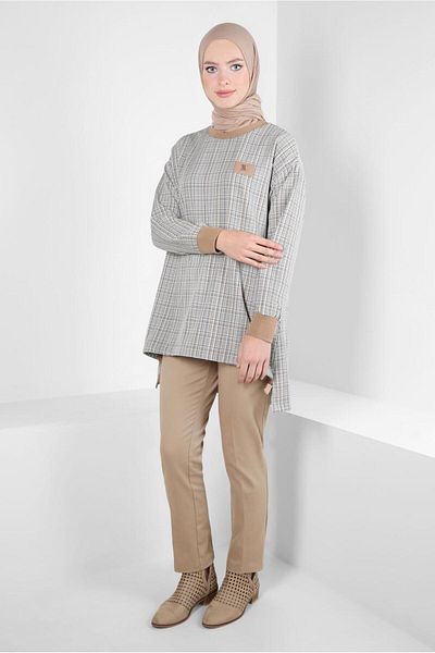 Alvina PLAID PATTERNED TUNIC 44297