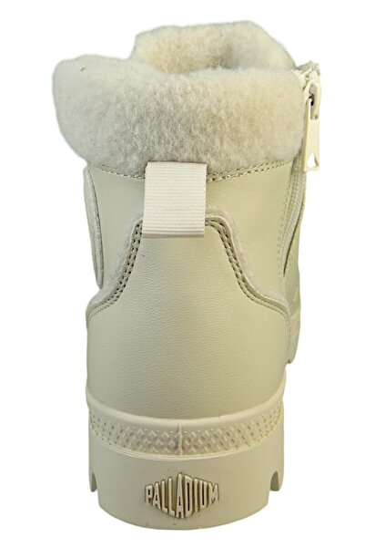 Palladium Damen Sportliche Stiefelette Pampa Hi Snow 94380-175-m Creme Almond Milk Leder