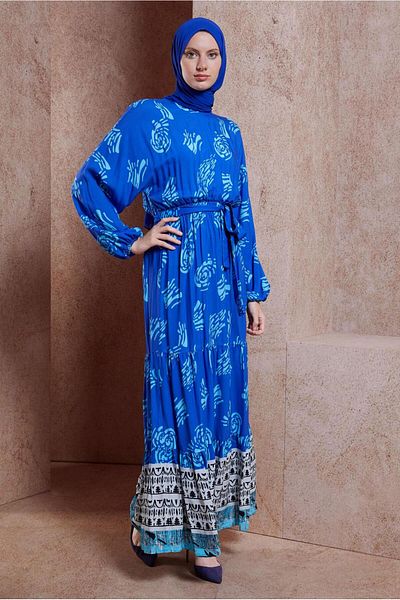 Alvina Rochie cu brâu din viscoză - 44602