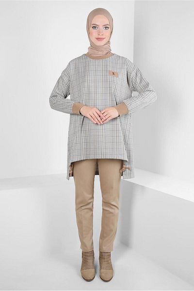 Alvina PLAID PATTERNED TUNIC 44297