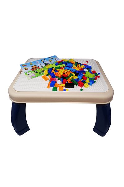 Salamandra Building and Writing Table Set with Multicolored Pieces, Included