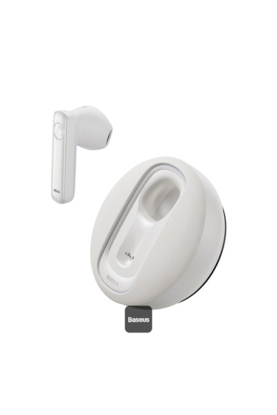 Baseus سماعة أذن لاسلكية ذكية أحادية الجانب من سي-مايك CM10 للسيارة - لون أبيض