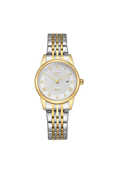 Kenneth Scott ساعة نسائية تناظرية بمينا أبيض - K23530-TBTW