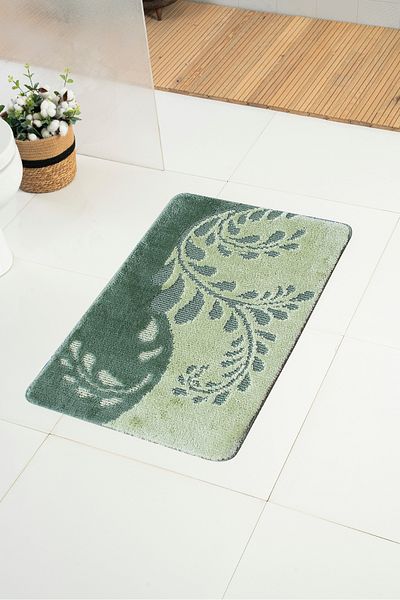 Moda Dekor Elite Lux Salkım Πράσινο 60x100 cm Μονό Χαλάκι Μπάνιου
