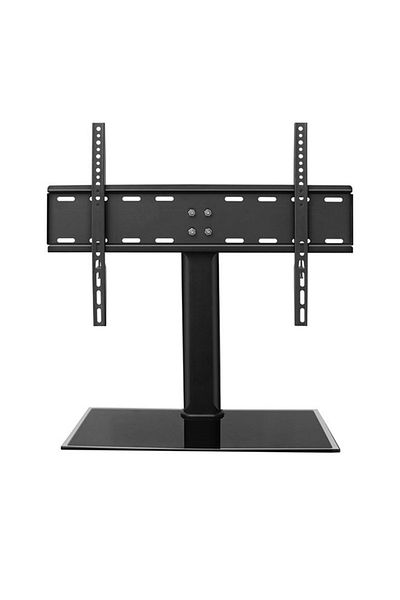 FlashHawk Universal TV Stand Table Bracket with Tempered Glass Base for 32-50 inch LCD LED TVs