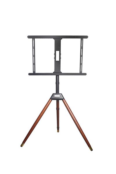 FlashHawk Wood TV Stand with Tripod Base for 32-75 inch Screens, Height Adjustable TV Floor Stand