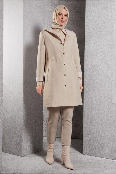 Alvina Hooded Trench Cotton 10913