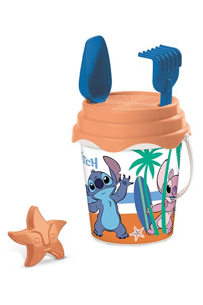 Mondo Stitch Bio Bucket Set 17cm | Lilo & Stitch | Beach and Water Toys | Sand Bucket | Summer Toys