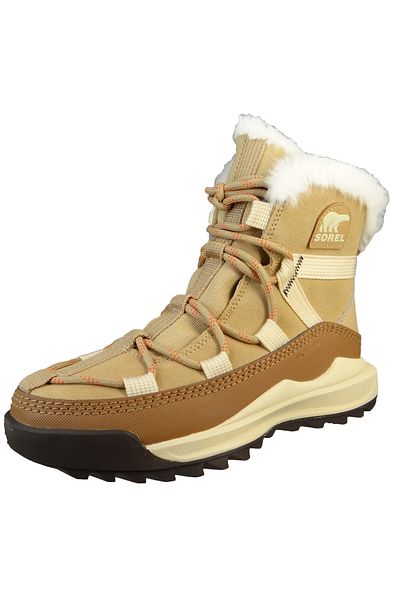 Sorel Damen Sportliche Stiefelette Winterschuhe ONA RMX Glacy WP 2048761 Braun 262 Canoe Sea Salt Leder u