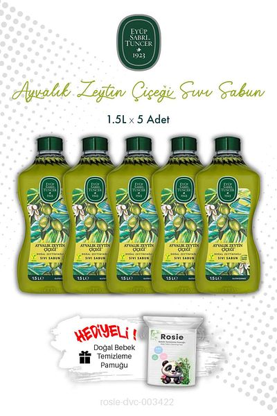 Eyüp Sabri Tuncer Ayvalık Olive Blossom X5 1.5L Liquid Soap Eyüp Sabri Tuncer and Rosie