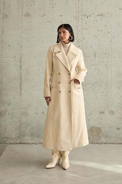 JANES Beige Pocket Chain Coat