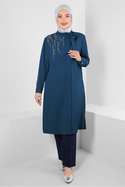 Alvina HIDDEN BUTTONED STONE PRINTED TUNIC 20386