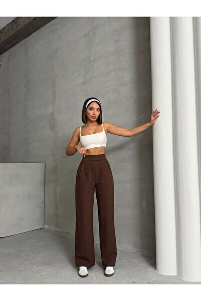 FEMİNEER.com ENTER Yüksek Bel Cırtlı Palazzo Pantolon