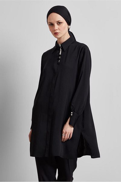 Alvina Broch Detail Tunic 45373 Model Men's Shoes