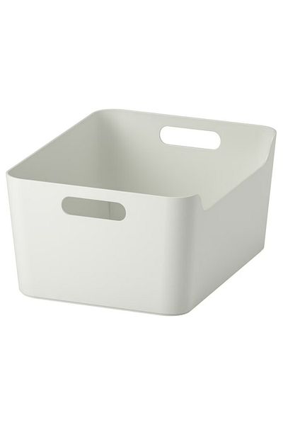 IKEA UPPDATERA Box, White, 34x24 cm – Durable & Easy-to-Clean Storage Organizer