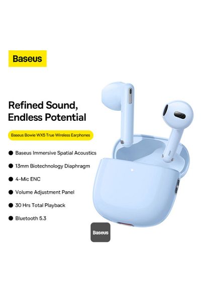 Baseus Baseus Bowie WX5 True Wireless Earphones Blue