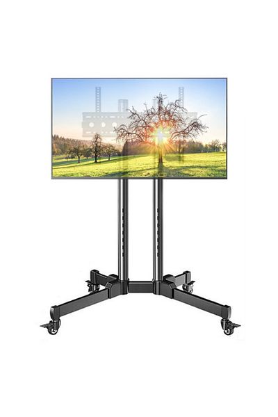 FlashHawk Mobile TV Stand Cart for 32 to 55 inch TVs, Height Adjustable Portable TV Stand
