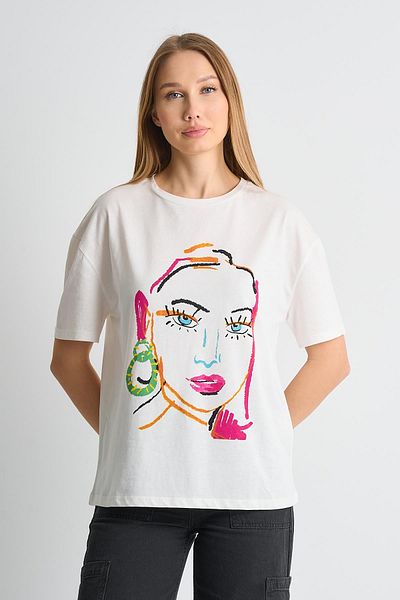 ALEXANDERGARDI Printed Crew Neck Women's T-Shirt