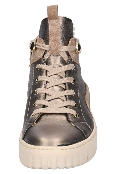 Waldläufer Damen Mid Sneaker Livia 941804 400 Goldfarben 212 Bronce Nougat Leder
