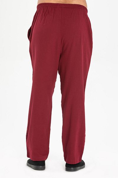 Eliş Şile Bezi Ανδρικό Summer Shalwar - Claret Red Brd Pantalon váz